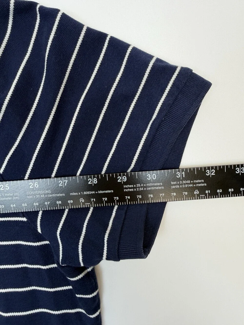 Polo Ralph Lauren Men’s XL Custom Slim Fit Stretch Mesh Polo Navy Striped